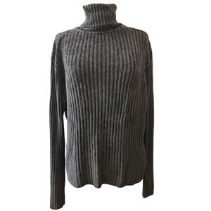 BYOB Bring Your Own Body L Ribbed Knit Turtleneck‎ Sweater Women's Top norm core